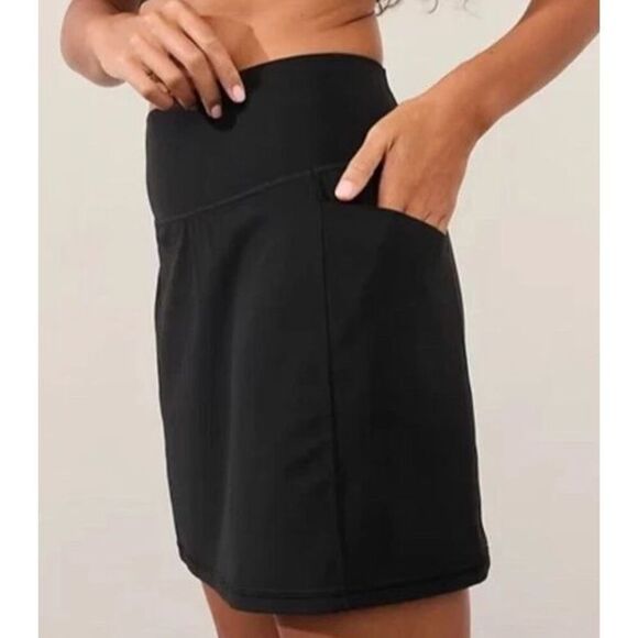 Athleta 837435 Women's Sz XS Black Salutation Stash 16 1/2 Skirt Skort - Picture 12 of 12